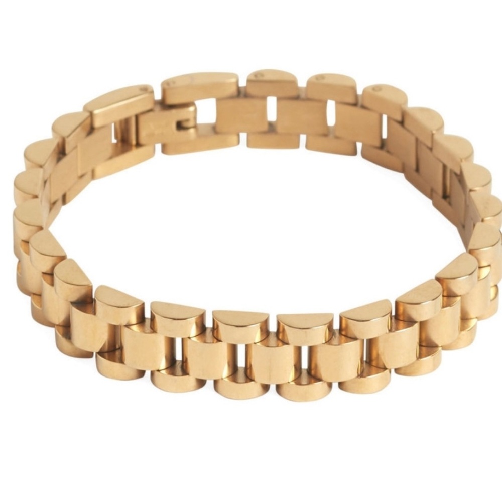 Oma the Label Timepiece 18K Gold-Plated Brass Bracelet